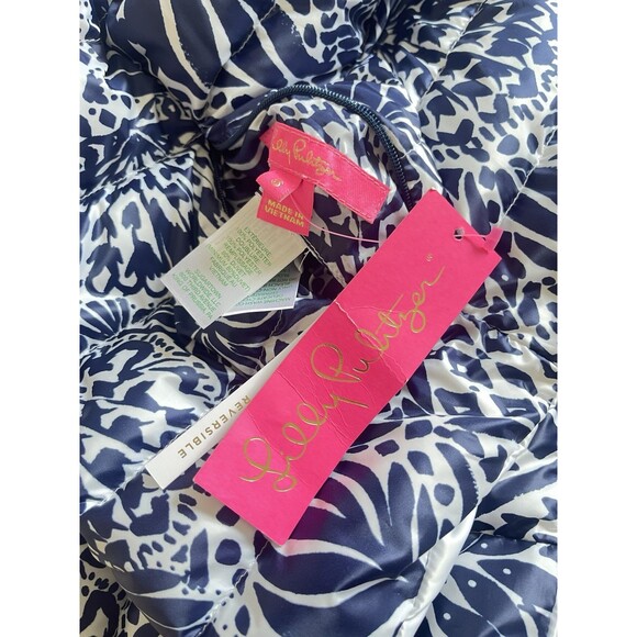 Lilly Pulitzer Marilee Reversible Puffer Jacket Sz 8 New - Picture 9 of 10